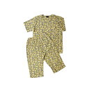 adabat アダバット PAJAMAS ルームウェア 部屋着 パジャマ セットアップ ナイトウェア 半袖 七分丈 メンズ 上下セット 綿100% ブルー イエロー 0016-87