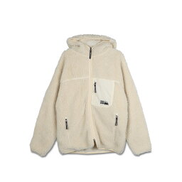 ファーストダウン ボアパーカー メンズ 【最大1000円OFFクーポン配布中】 FIRST DOWN BOA HOODIE JACKET ファーストダウン パーカー フリース ボア フーディー ジャケット メンズ レディース ブラック ホワイト チャコール グレー 黒 白 F342557C