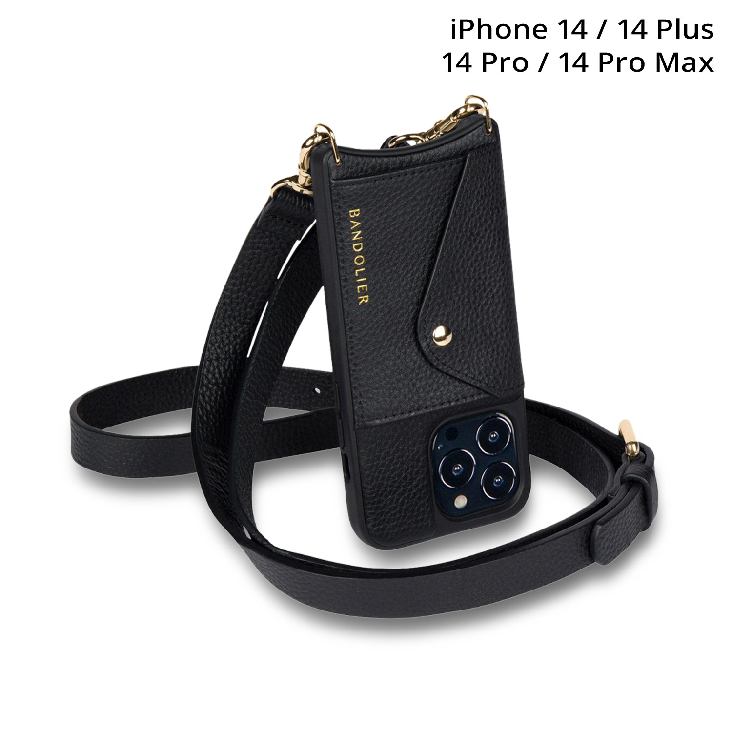 BANDOLIER HAILEY SIDE SLOT GOLD バンドリヤー iPhone 14 14Pro iPhone 14 Pro Max iPhone 14 Plus ケース スマホケース 携帯 ショルダー アイフォン ヘイリー サイドスロット ゴールド メンズ レディース 14HAI