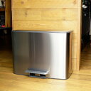 b.c.l ビーシーエル STAINLESS DUST BOX ゴミ箱 ダストボックス 36L 2分別 ふた付き ペダル式 スリム シルバー dustbox18