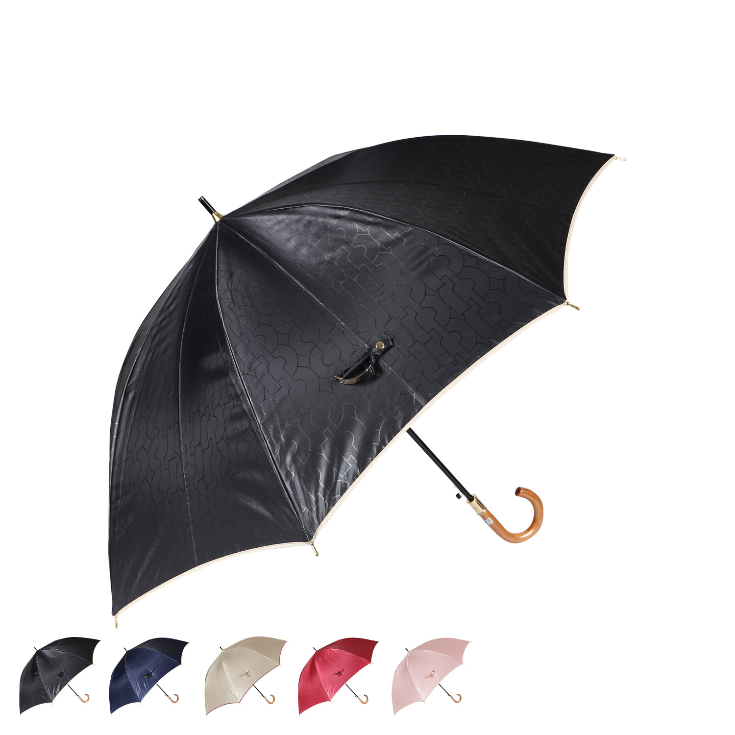 CHARLES JOURDAN LONG UMBRELLA シャルルジョルダン 雨傘 長傘 レディース 耐風 ブラック ネイビー ベージュ ワイン レッド ピンク 黒 1CJ 11062 母の日