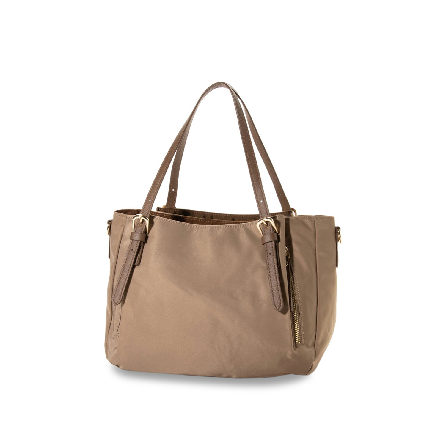 【最大1000円OFFクーポン発行中】 MONICA TOTE BAG モニカ トートバッグ レディース ファスナー付き 斜め掛け Sサイズ 2WAY ナイロン コンビ ブラック ネイビー ベージュ 黒 MONI-1004