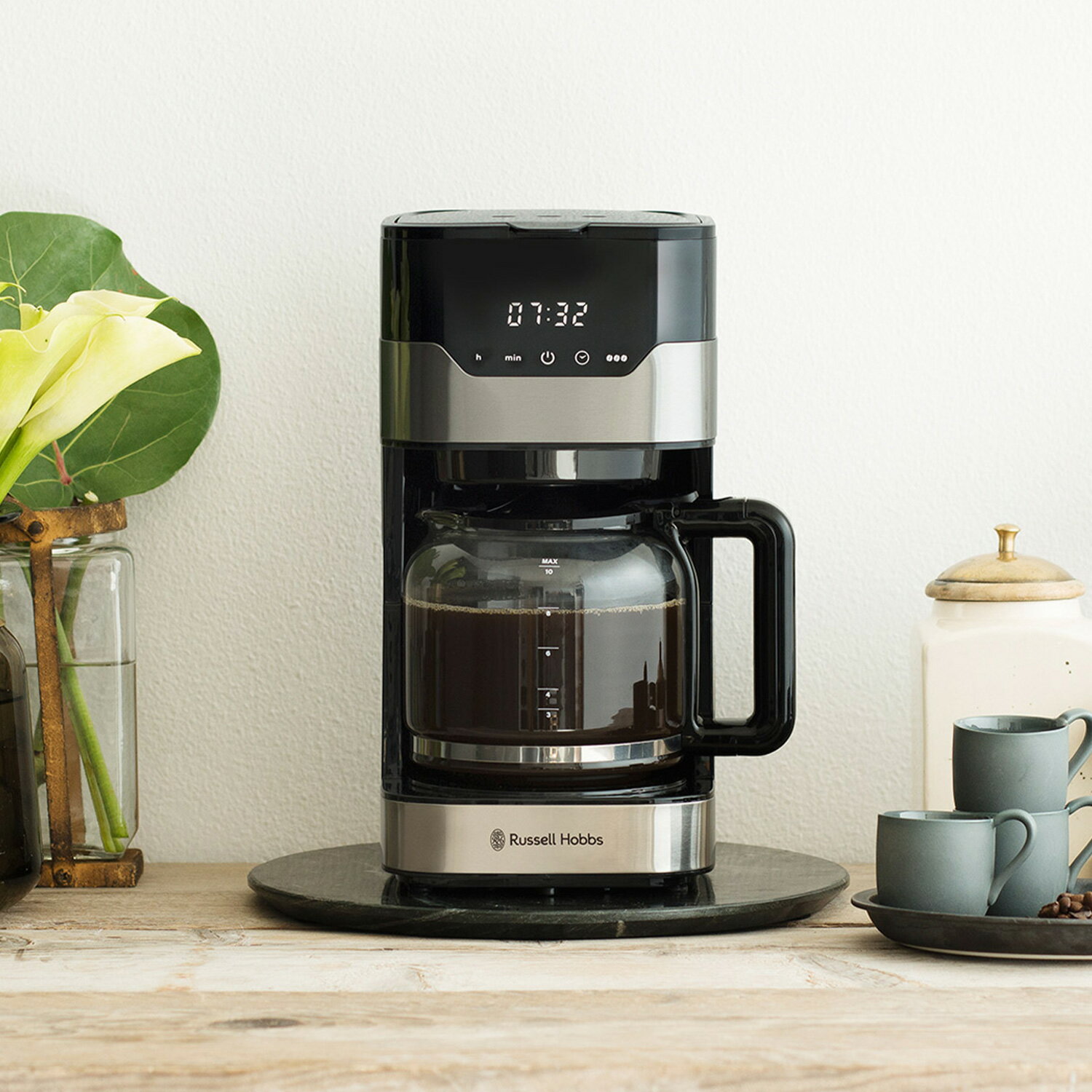 コーヒーメーカー ラッセルホブス Russell Hobbs ラッセルホブス コーヒーメーカー コーヒーグラインダー グランドリップ シルバー 10カップ GRAN DRIP 10CUP 7651JP