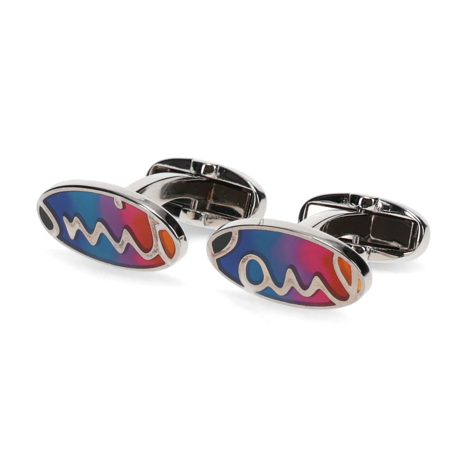 Paul Smith CUFFLINK OVAL ポールスミス カフスボタン カフリンクス メンズ ブランド マルチカラー シルバー M1A-CUFF-HOVA...