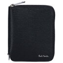 ポール・スミス 二つ折り財布（メンズ） 【最大1000円OFFクーポン配布中】 Paul Smith WALLET ZIP BFOLD ポールスミス 財布 二つ折り財布 メンズ 本革 ラウンドファスナー ブラック 黒 M1A-6702-KSTRGS