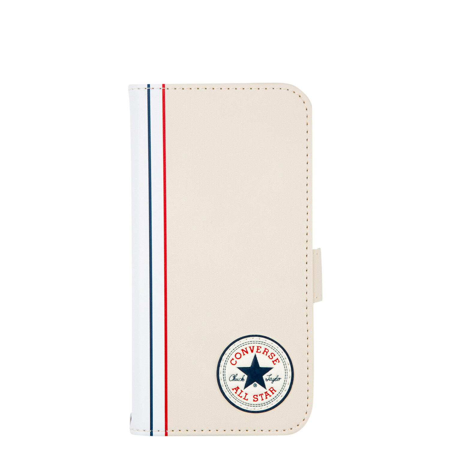 CONVERSE UNCLE PATCH&STRIPES BOOK TYPE CASE コンバース iPhone13 Pro スマホケース メンズ レディース 手帳型 携帯 アイフォン ブラック アイボリー レッド 黒 【 ネコポス可 】