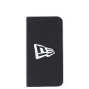 NEW ERA FLAG LOGO BOOK TYPE CASE ニューエラ iPhone 12mini スマホケース 手帳型 携帯 アイフォン カバー メンズ レディース ブラック 黒 iP2054-NE04 【メール便】