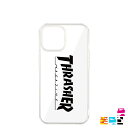  THRASHER LOGO HYBRID CLEAR CASE スラッシャー iphone13 mini スマホケース メンズ レディース 携帯 アイフォン クリア 透明 ブラック ブルーイエロー ピンク 黒 