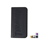 【最大1000円OFFクーポン配布中】 THRASHER HOME TOWN LOGO PU LEATHER BOOK TYPE CASE スラッシャー iphone12 mini スマホケース メンズ レディース 手帳型 携帯 アイフォン ブラック ネイビー 黒 【 ネコポス可 】