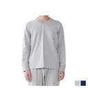 EPOCA UOMO V NECK エポカ ウォモ Tシャツ 長袖 インナーシャツ ホームウェア ルームウェア メンズ Vネック 無地 杢グレー 0397-27