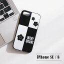  MARY QUANT MONOTONE DESIGN HYBRID CLEAR CASE マリークヮント iPhone SE 8 スマホケース 携帯 アイフォン 第3 第2世代 レディース マリクワ ブラック 黒 IPSE-MQ15