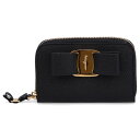 Salvatore Ferragamo CARD CASE サルヴァトーレ フェラガモ カードケース コインケース 小銭入れ レディース ラウンドファスナー 本...