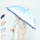 【最大1000円OFFクーポン配布中】 LANVIN en Bleu UMBRELLA ランバン オン ブルー 傘 長傘 雨傘 ジャンプ傘 レディース 60cm 軽量 耐風 ネイビー ベージュ サックスブルー ピンク 0384-00 母の日