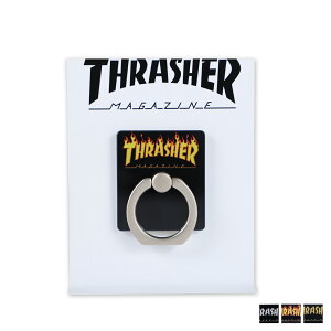 【最大1000円OFFクーポン配布中】 THRASHER HOME TOWN Logo Smart Phone Ring スラッシャー スマホリング バンカーリング ホルダー スタンド スマートフォン 携帯 メンズ レディース ブラック 黒 SMR-TS 【 ネコポス可 】