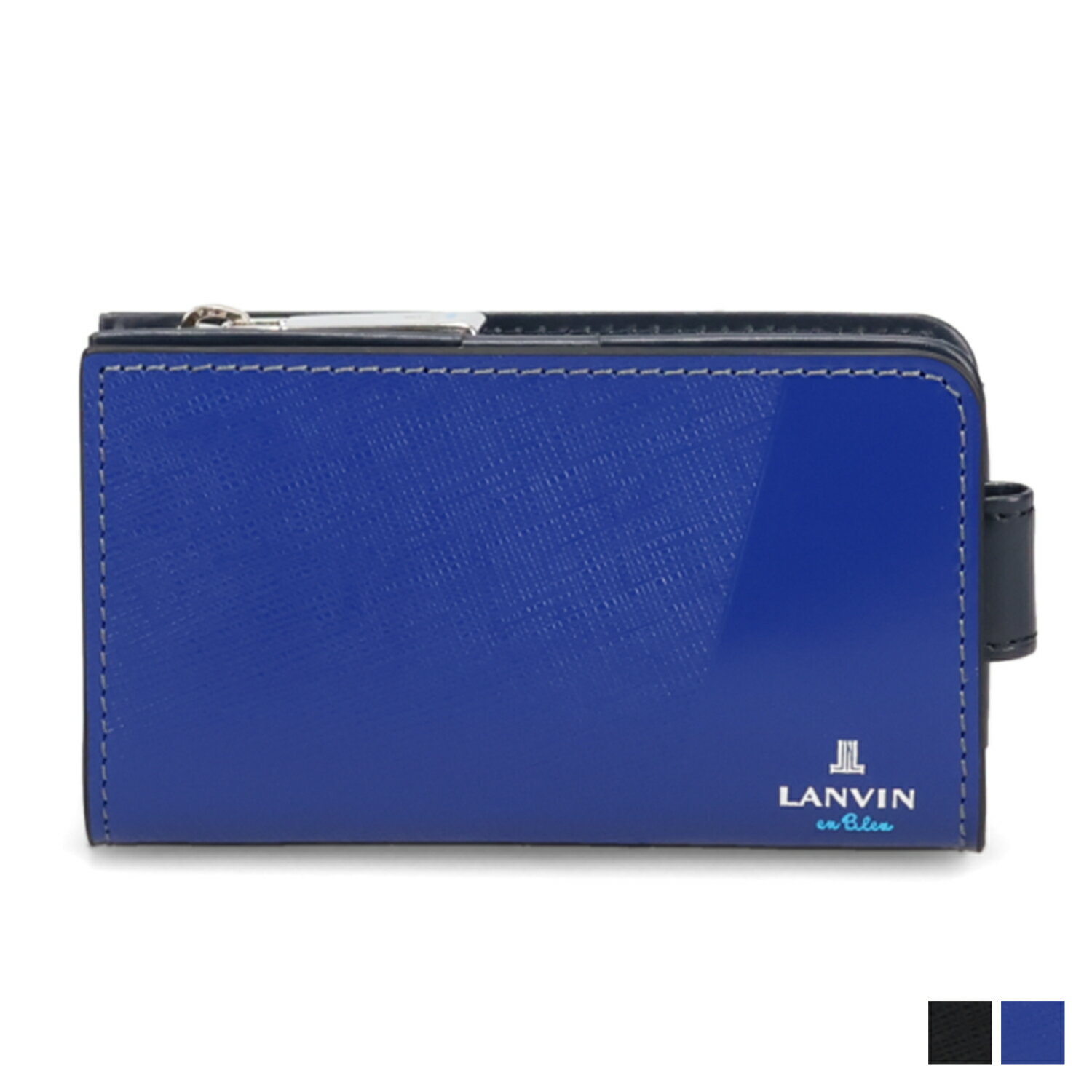 ランバン オン ブルー キーケース レディース LANVIN en Bleu PARTIAL ランバンオンブルー キーケース キーホルダー 財布 小銭入れ コインケース パーシャル メンズ レディース 4連 本革 ブラック ブルー 黒 555611