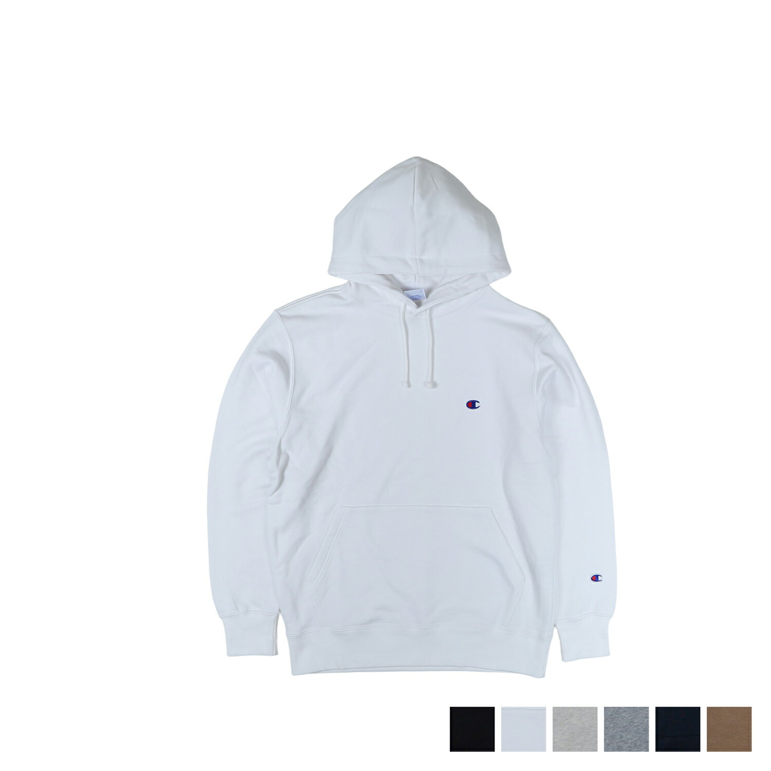 Champion HOODED SWEAT SHIRT チャンピオン パーカー スウェット プルオーバー フーデッド メンズ ブラック ホワイト グレー ネイビー ブラウン 黒 白 C3-Y136