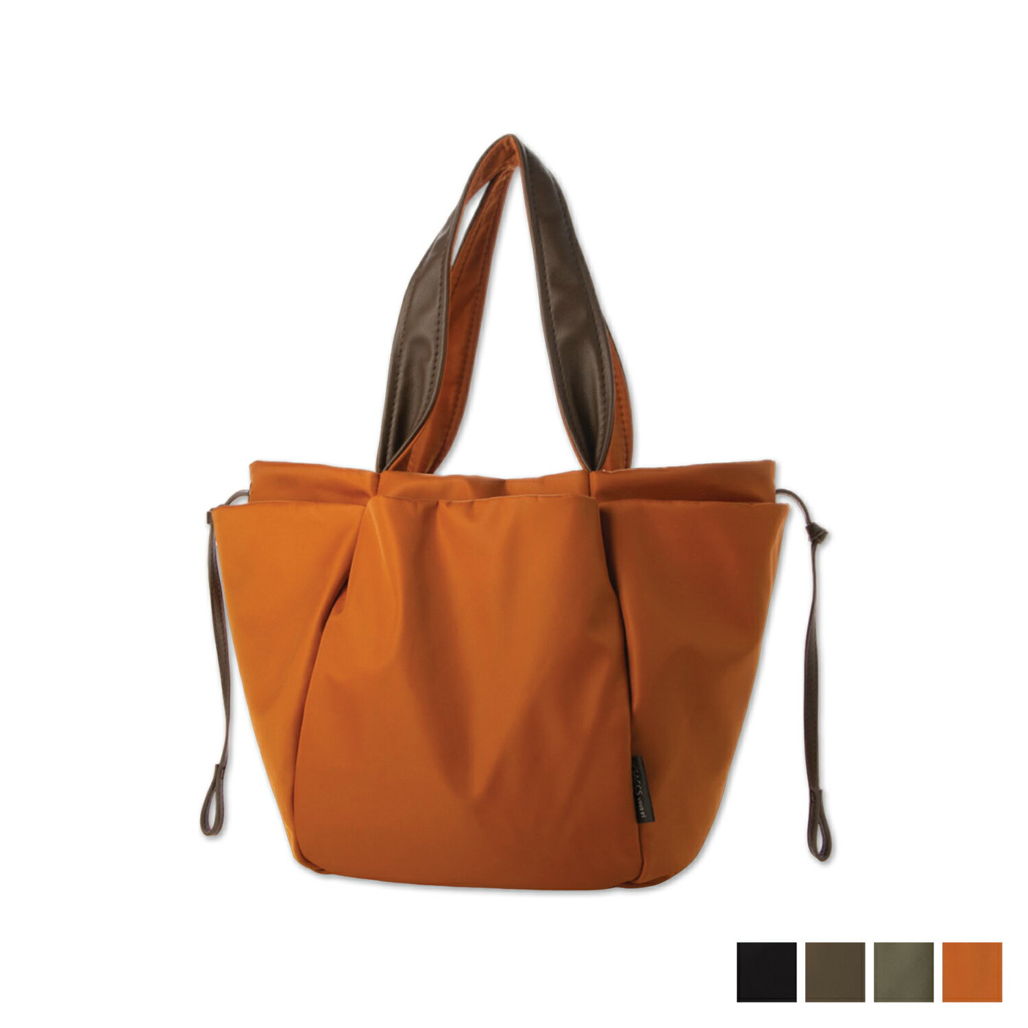 【最大1000円OFFクーポン発行中】 YSACCS vous et ザックヴーエ トートバッグ コンテナバッグ レディース Mサイズ ファスナー付き ブラック ベージュ カーキ ライト ブラウン 黒 YV021-01