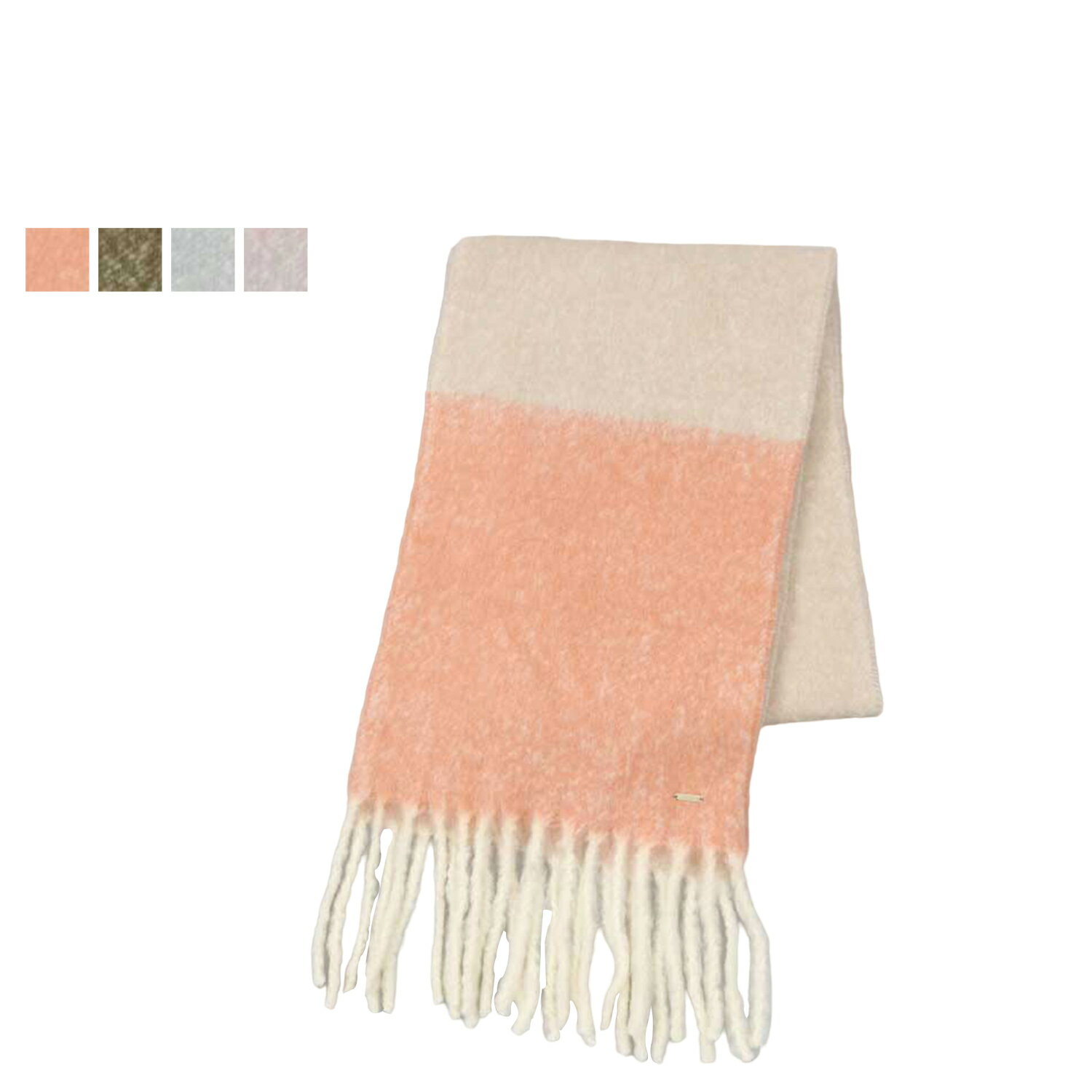 Beaurance SCARF ビューランス マフラー ストール ふわふわ レディース 防寒 大判 厚手 シンプル 無地 ベージュ ダーク ブラウン グリーン ピンク 2BH-61027-04 母の日