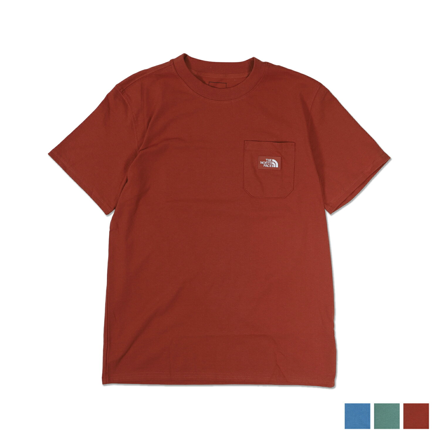 【最大1000円OFFクーポン配布中】 THE NORTH FACE M SS HERITAGE PATCH POCKET TEE ノースフェイス Tシャツ 半袖 メンズ ポケット 無地 ブルー グリーン オレンジ NF0A812E