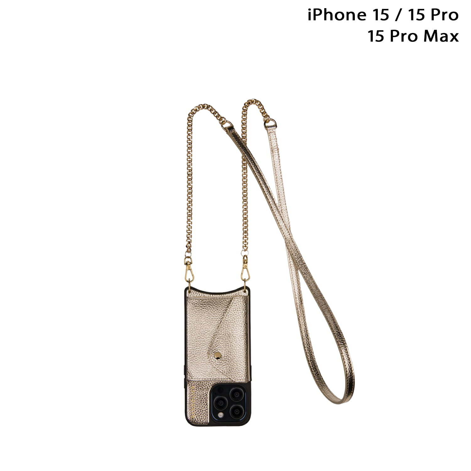 BANDOLIER VIVIAN SIDE SLOT METALLIC GOLD バンドリヤー iPhone 15 15Pro iPhone 15 Pro Max スマホケース ストラップ スマホショルダー ヴィヴィアン サイドスロット メタリックゴールド メンズ レディース ゴールド 14VIV