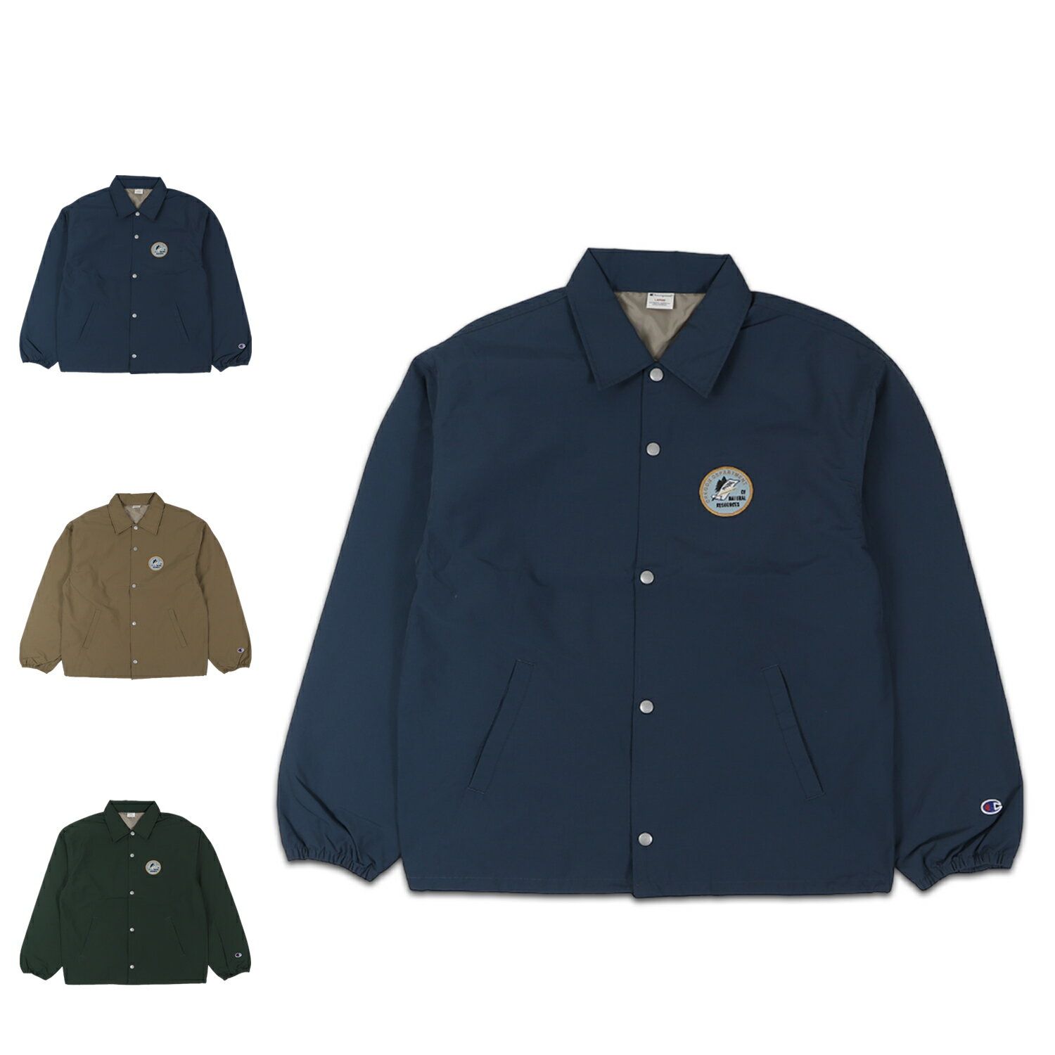 チャンピオン コーチジャケット レディース 【最大1000円OFFクーポン配布中】 Champion COACH JACKET チャンピオン コーチジャケット アウター メンズ レディース ネイビー ベージュ グリーン C3-Z605