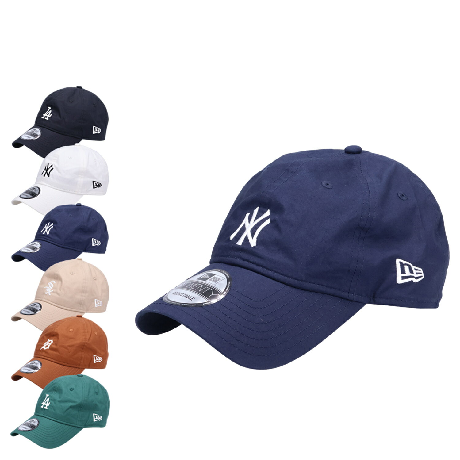 NEW ERA 9TWENTY MLB Typewriter ニューエラ キャップ 帽子 タイプライター メンズ レディース ドジャース ブラック オフ ホワイト ネイビー ベージュ ブラウン ダーク グリーン 黒 141098