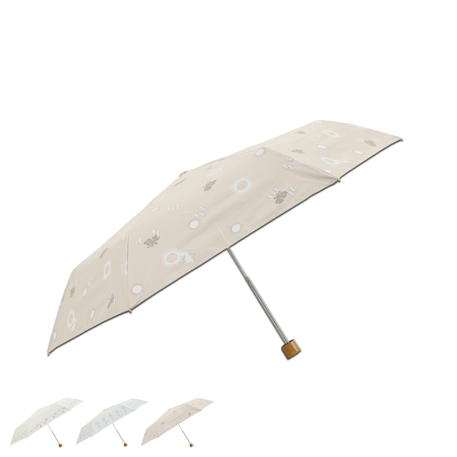 MOOMIN FOLDING UMBRELLA ムーミン 日傘 折りたたみ 軽量 晴雨兼用 雨傘 レディース 50cm 遮光 遮熱 紫外線対策 撥水 PTMO-M