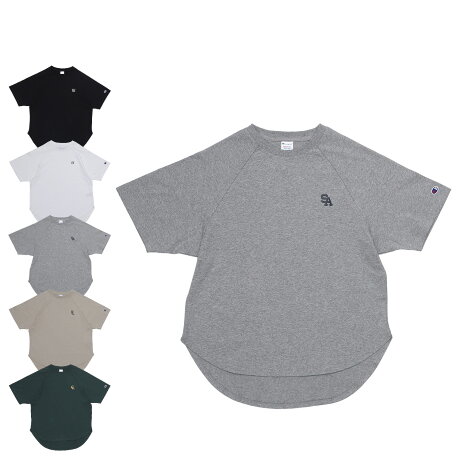 Champion WOMEN'S RAGLAN SLEEVE T-SHIRT チャンピオン Tシャツ 半袖 ラグラン 5分袖 カットソー ウィメンズ スリーブ レディース 無地 ホワイト グレー ベージュ ダーク グリーン 白 CW-Z305