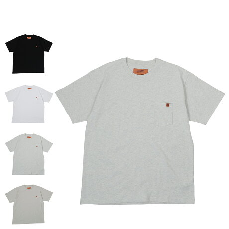 UNIVERSAL OVERALL POCKET T-SHIRTS ユニバーサルオーバーオール Tシャツ 半袖 ポケット メンズ 無地 ブラック ホワイト ライトグレー グレー 黒 白 U2413209