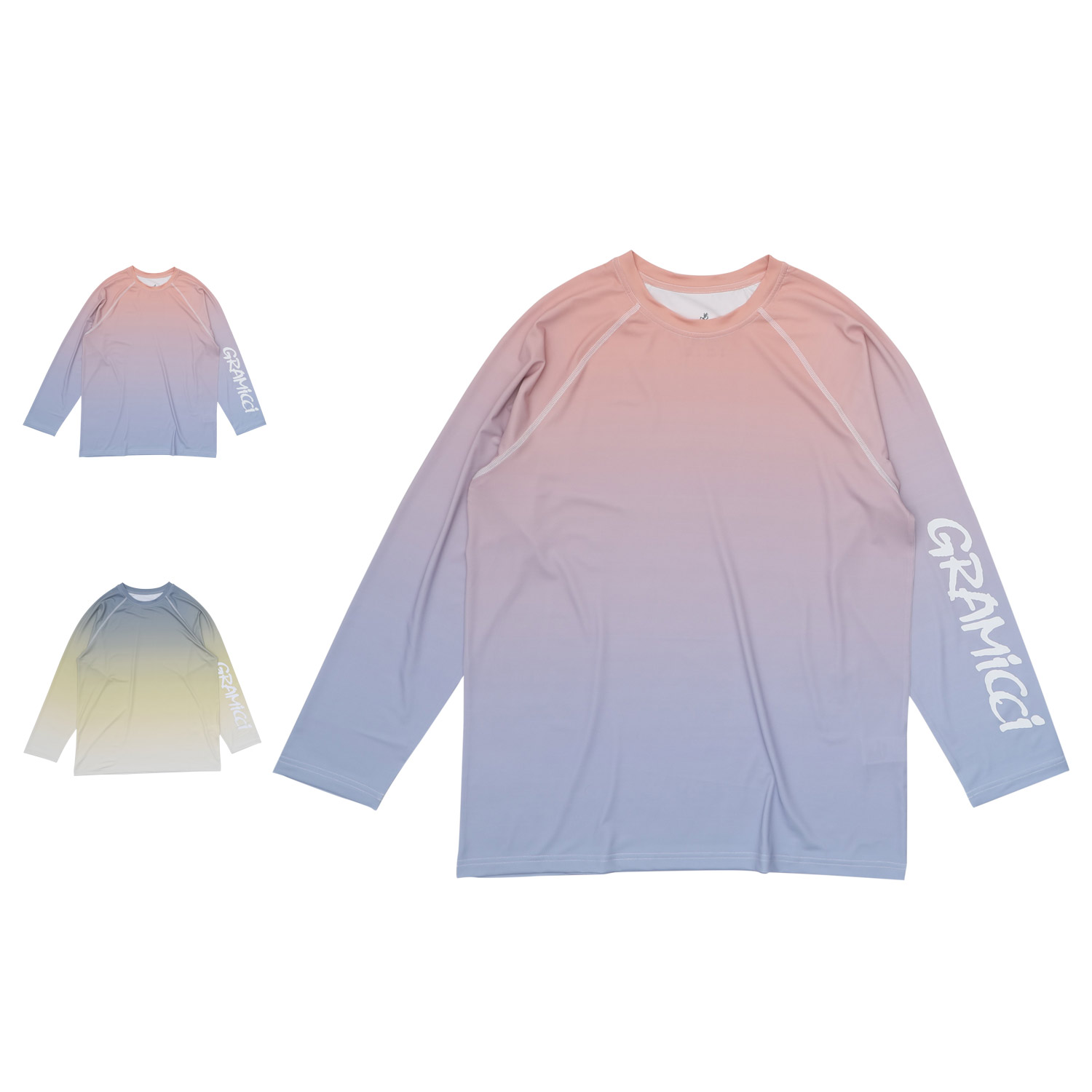 【最大1000円OFFクーポン配布中】 GRAMICCI UPF-SHIELD LONG SLEEVE TOP グラミチ Tシャツ 長袖 ロンT カットソー ラッシュガード UPFシールドロングスリーブトップ メンズ レディース ブルー イエロー G4SU-T070