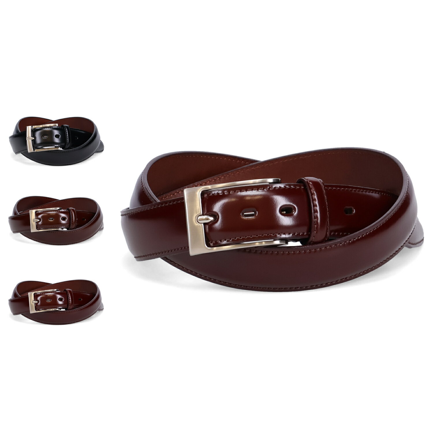 コードバン PRAIRIE GINZA CORDOVAN BELT プレリーギンザ ベルト レザーベルト メンズ コードバン ブラック ブラウン バーガンディー 黒 NB15324