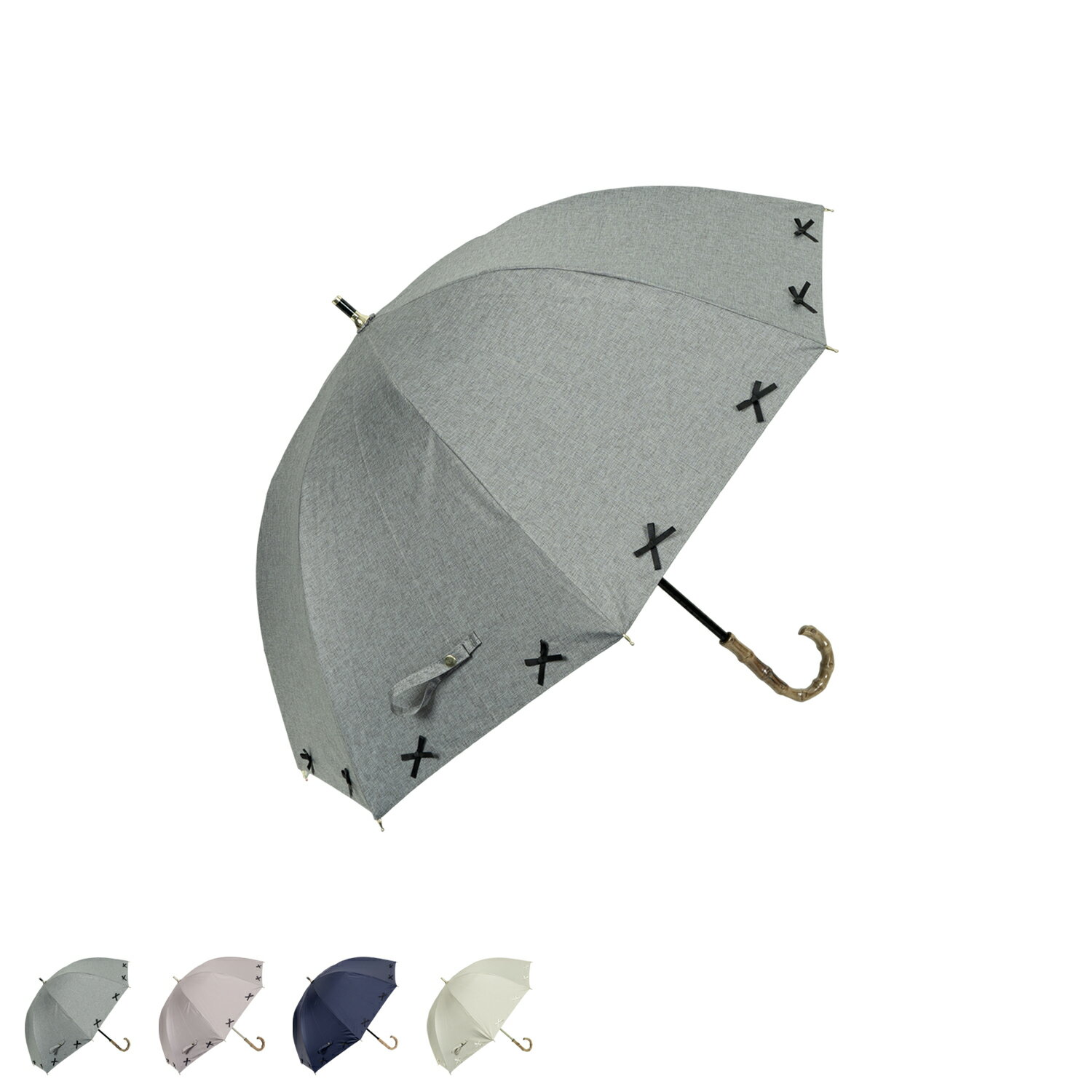 ピンクトリック pinktrick リボンリネン ピンクトリック 日傘 完全遮光 長傘 軽量 晴雨兼用 雨傘 レディース 50cm 遮光率100% UVカット 紫外線対策 遮熱 母の日