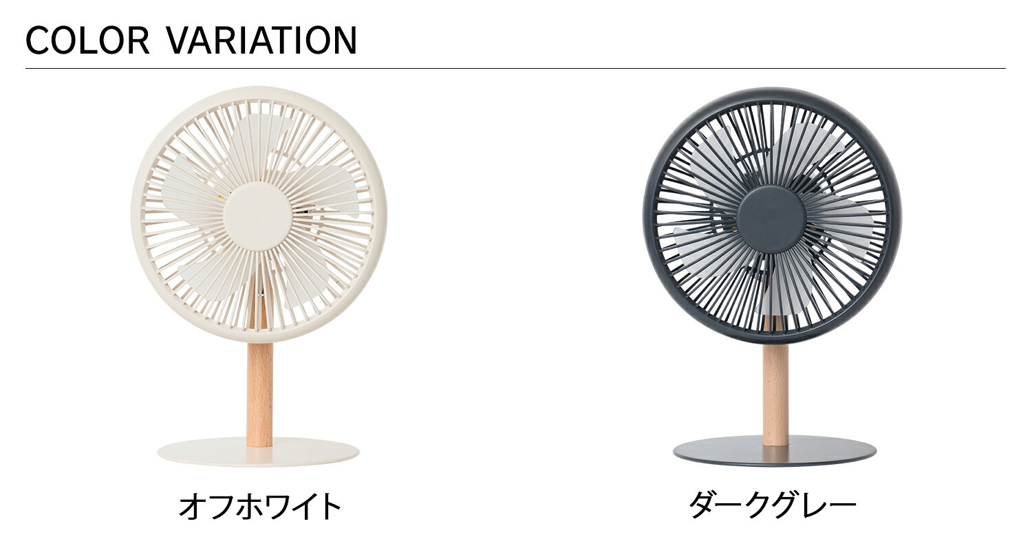 plusmore ミニリビングファン LEDライト付 プラスモア 扇風機 小型 卓上 左右自動首振り 吊り下げ リズム風 コードレス 風量調節 PBAF003 noel-ange-10485176 ALLSPORTS サンプル画像2