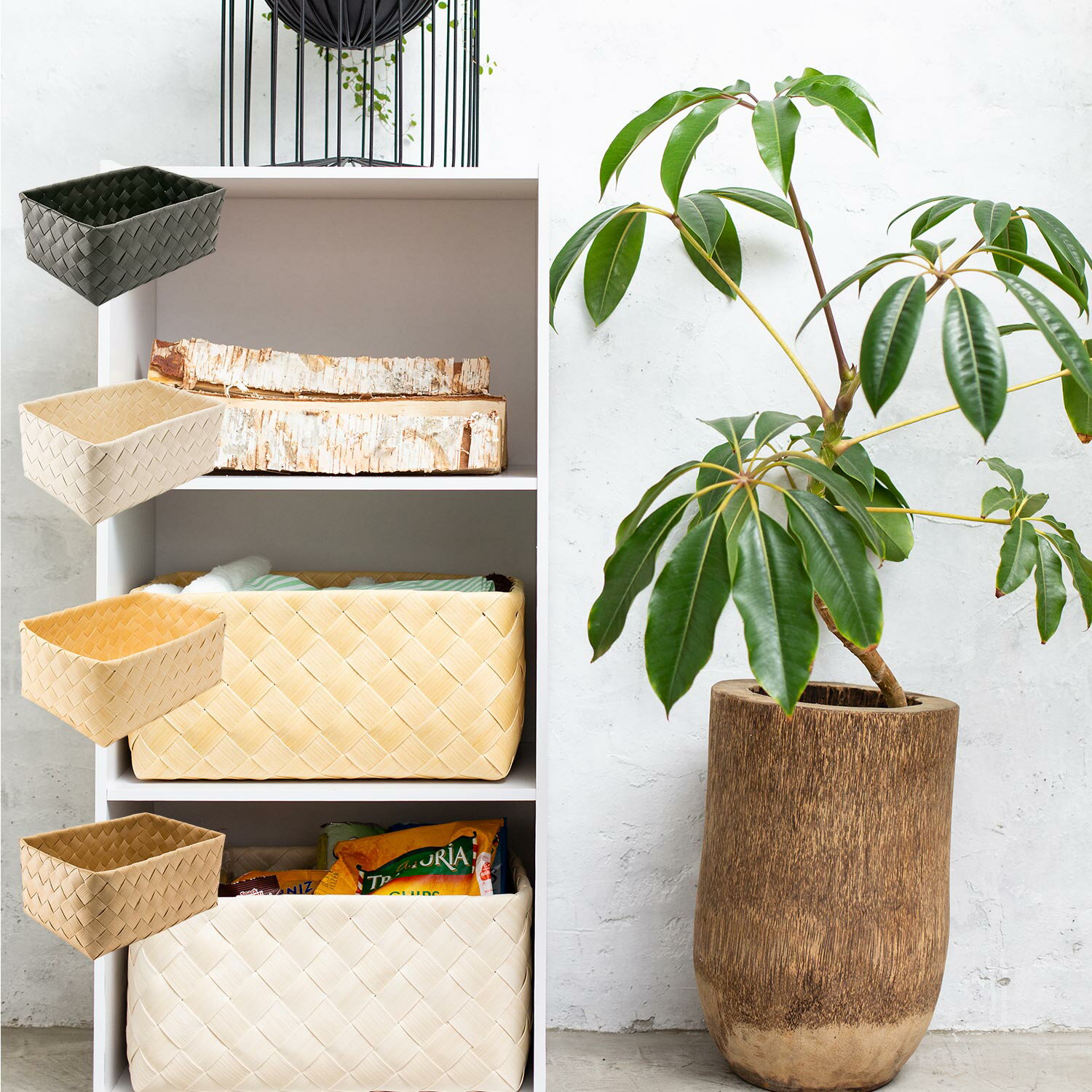 Timb. レクタングル S ティム バスケット 収納 かご ケース ボックス 小物入れ Lサイズ 水 汚れに強い 洗える スタックストー stacksto