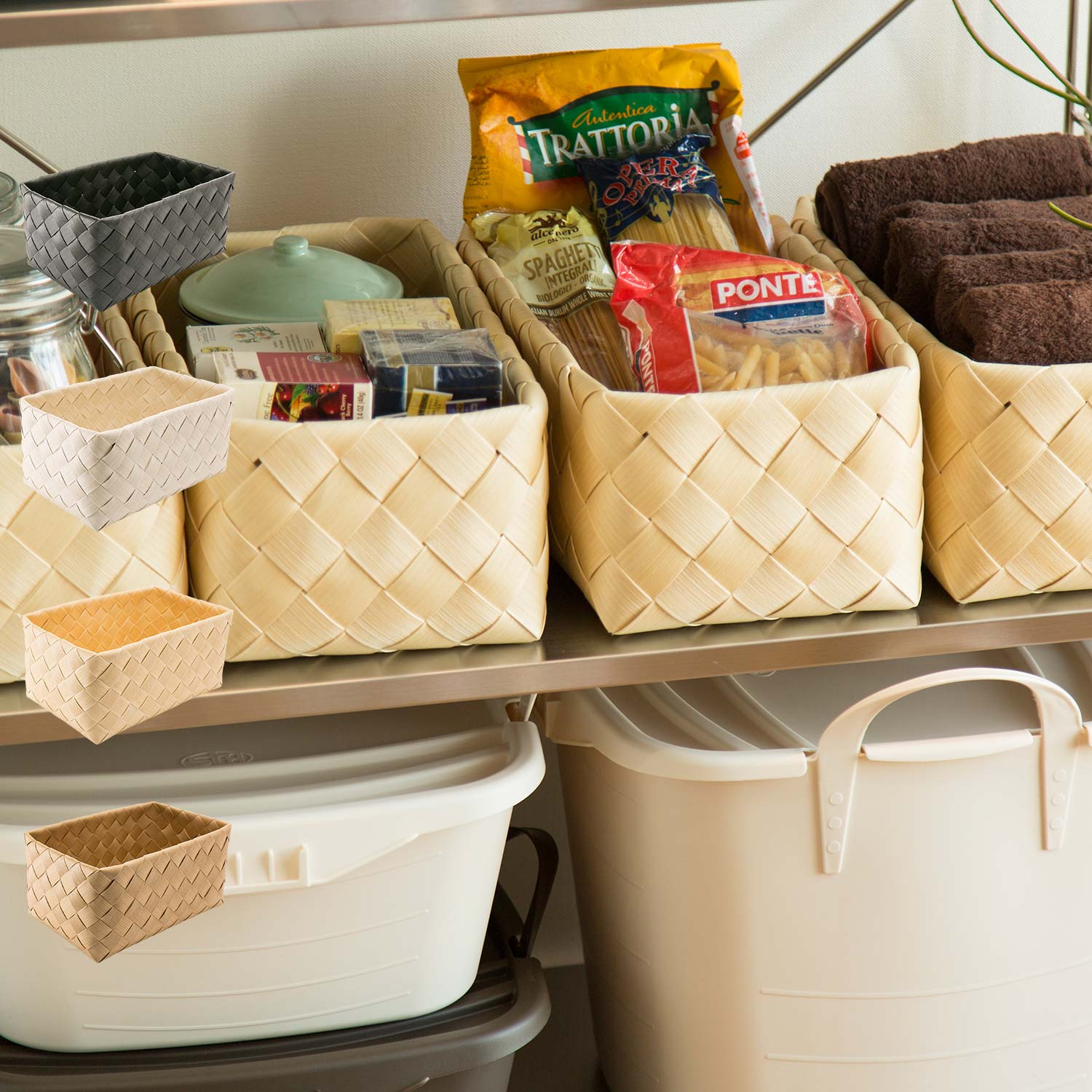 Timb. レクタングル M-L ティム バスケット 収納 かご ケース ボックス 小物入れ M-Lサイズ 水 汚れに強い 洗える スタックストー stacksto