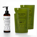 THE SHAMPOO Think Nature ザ シャンプー ボトル 詰め替え 3点セット弱酸性アミノ酸 ノンシリコン 易生分解性 頭皮ケア しっとり 天然精油 アロマ