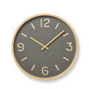 タカタレムノス THOMSON PAPER 時計 壁掛け クロック トムソン ペーパー アナログ オシャレ 静音 グレー NY18-15