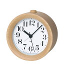 タカタレムノス RIKI ALARM CLOCK 時計 置き時計 目覚まし クロック リキ アラーム クロック 木製 軽量 アナログ 静音 ベージュ WR09-...