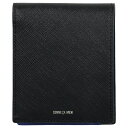 COMME CA MEN FOLDED WALLET コムサメン 財布 二つ折り財布 メンズ レディース 本革 ブラック 黒 6754