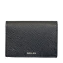 COMME CA MEN PASS CASE コムサメン パスケース カードケース ID 定期入れ メンズ レディース 本革 薄型 ブラック 黒 6811