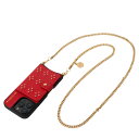 BANDOLIER MONA STUDDED MAGSAFE RED バンドリヤー iphone16 16pro 16proMax スマホケース スマホショルダー 携帯 アイフォン モナ スタッズ マグセーフ メンズ レディース レッド 18MOS