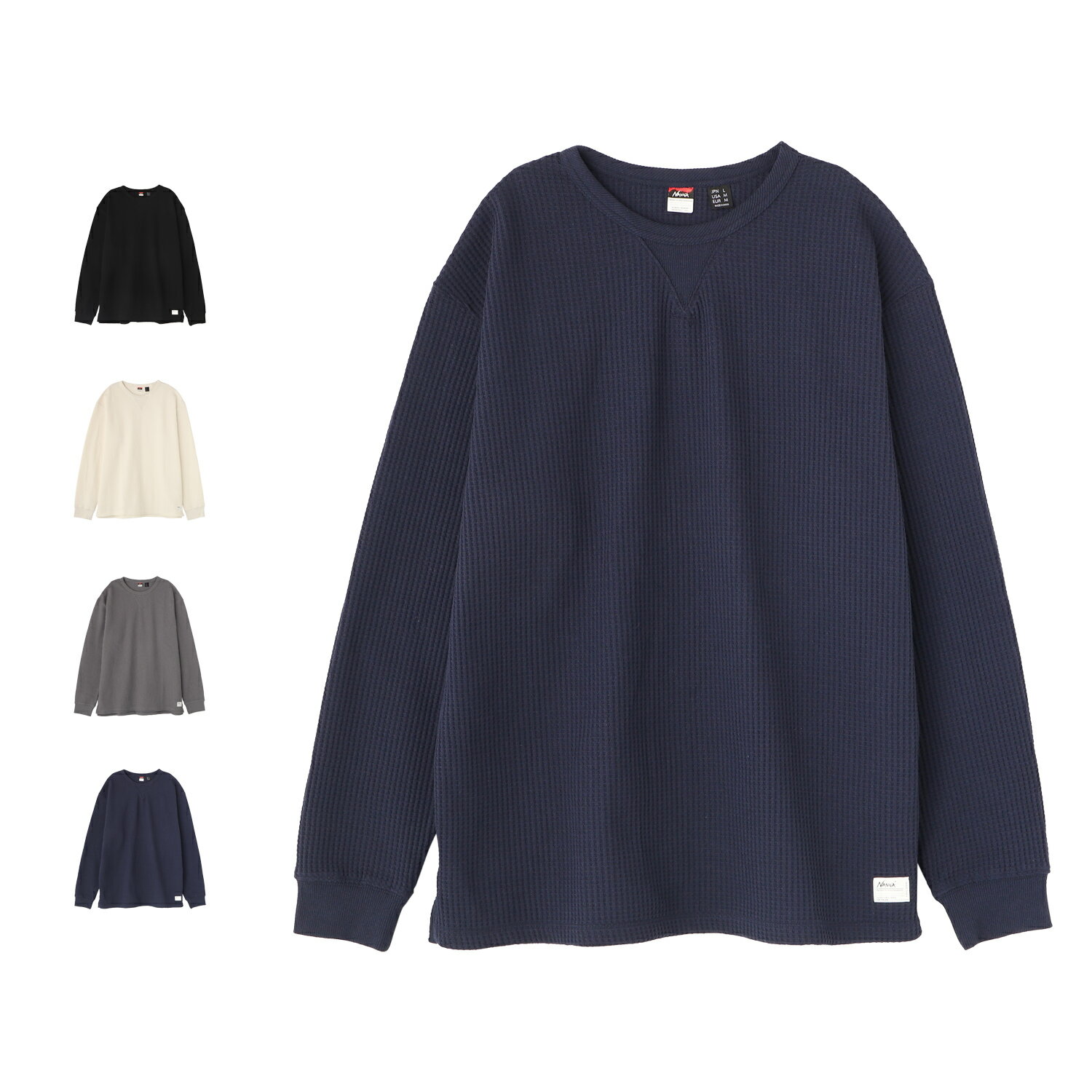 【最大1000円OFFクーポン発行中】 NANGA ECO HYBRID WAFFLE L/S TEE ナンガ Tシャツ 長袖 ロンT カットソー エコハイブリ...