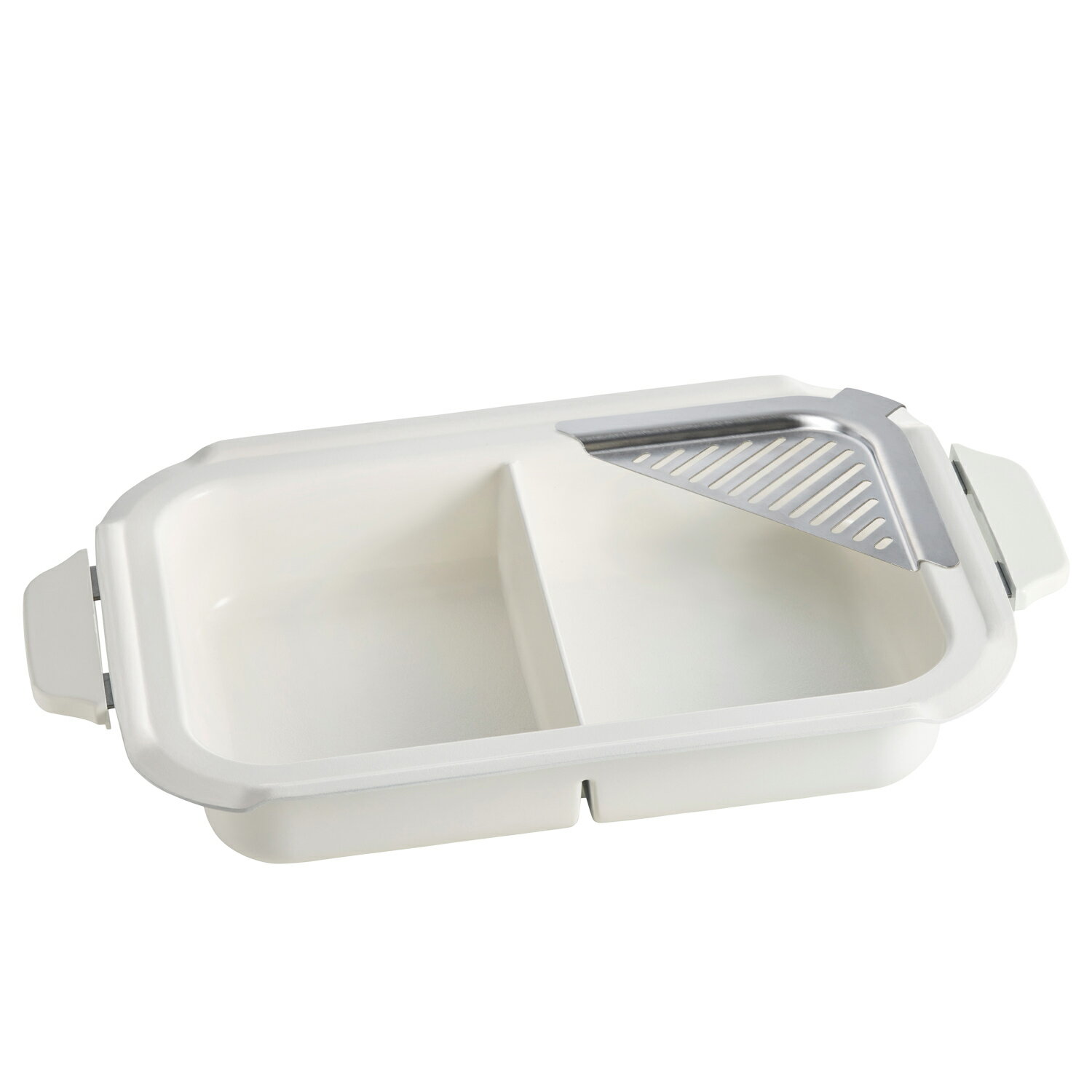 BRUNO ブルーノ セラミックコート仕切り鍋 1.6L コンパクトホットプレート用 ホワイト 白 BOE021-SEPARATE