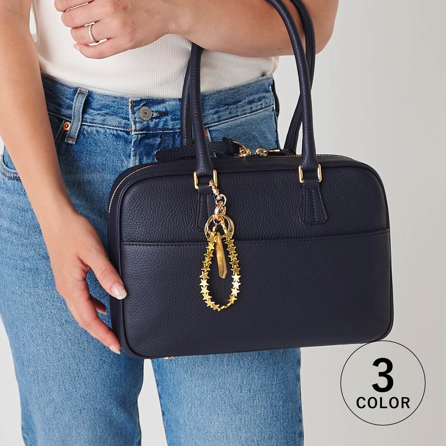 HASHIBAMI ハシバミ スマホ ストラップ キーリング チャーム 天然石 スター スマホハンドストラップ レディース 本革 落下防止 ゴールド シルバー Ha-2404-412【メール便】