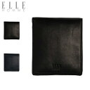 ELLE HOMME シープ エルオム 財布 二つ折り メンズ 本革 コンパクト ブラック ネイビー 黒 12100
