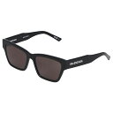 BALENCIAGA SUNGLASSES バレンシアガ サングラス メンズ レディース UVカット アジアンフィット ブラック 黒 BB0307SA-001