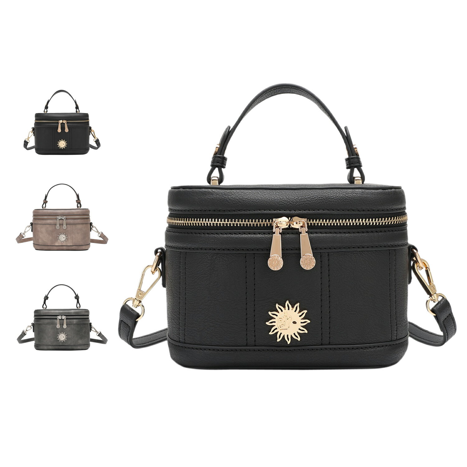 【最大1000円OFFクーポン発行中】 EVRIS サニー アンティークPU エヴリス バッグ バニティバッグ ショルダーバッグ レディース 斜めがけ 大人 軽量 ブラック グレージュ シルバー 黒 EVR-20020B