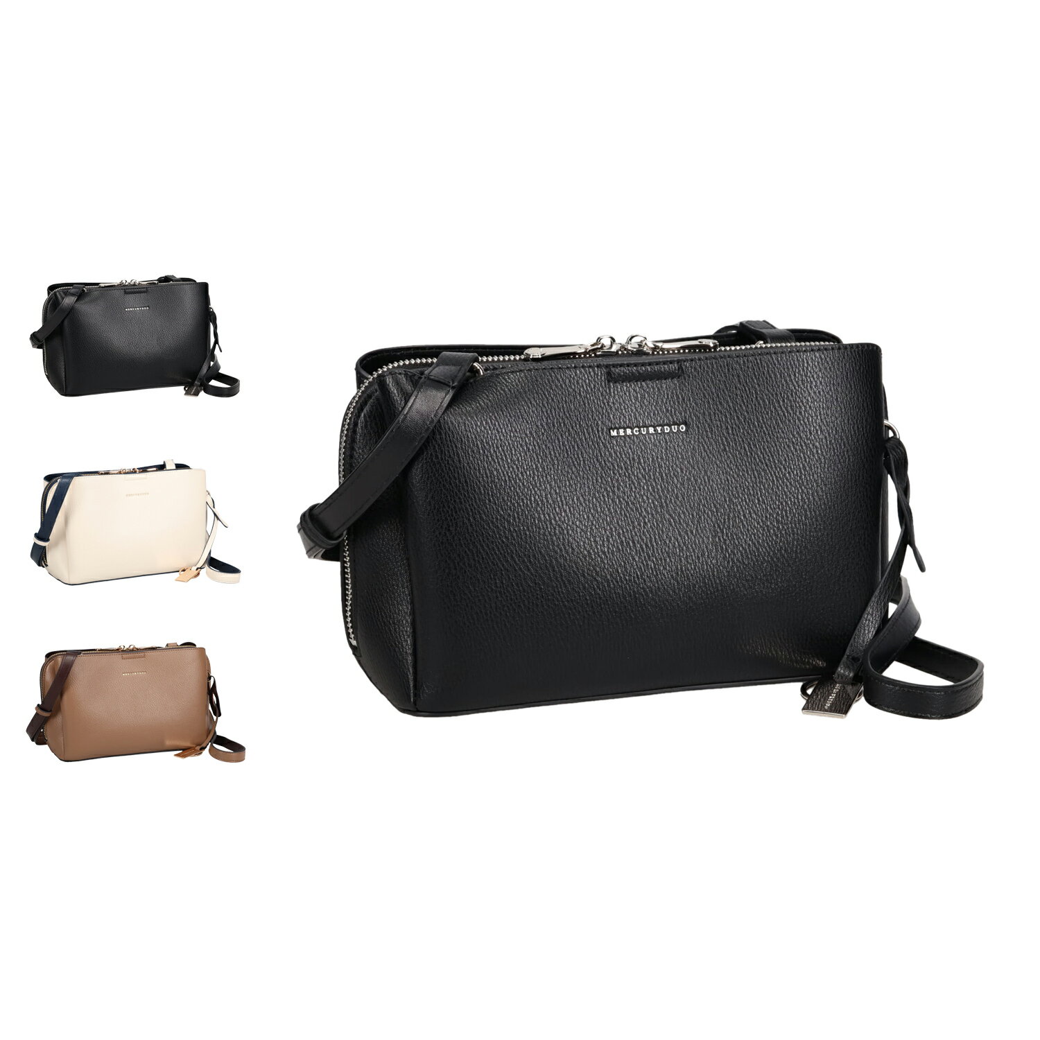 【最大1000円OFFクーポン発行中】 MERCURYDUO ワーク マーキュリーデュオ バッグ ショルダーバッグ レディース 斜めがけ 大人 軽量 ブラック アイボリー グレージュ 黒 MER-91240B