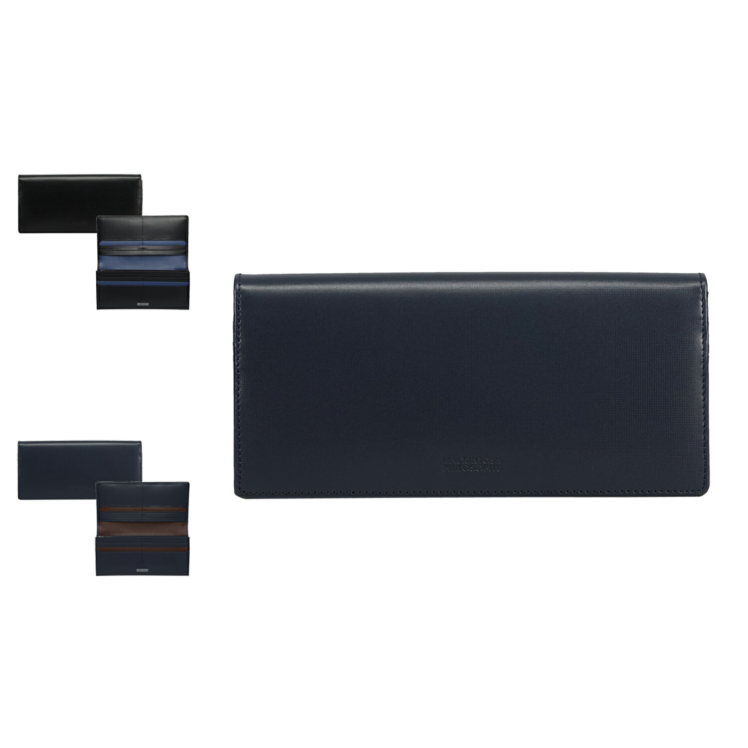 MACKINTOSH PHILOSOPHY マッキントッシュ フィロソフィー 財布 長財布 束入れ 小銭入れ付き メンズ 本革 薄い 大容量 コンパクト ブラック ネイビー 黒 MAPW-00611