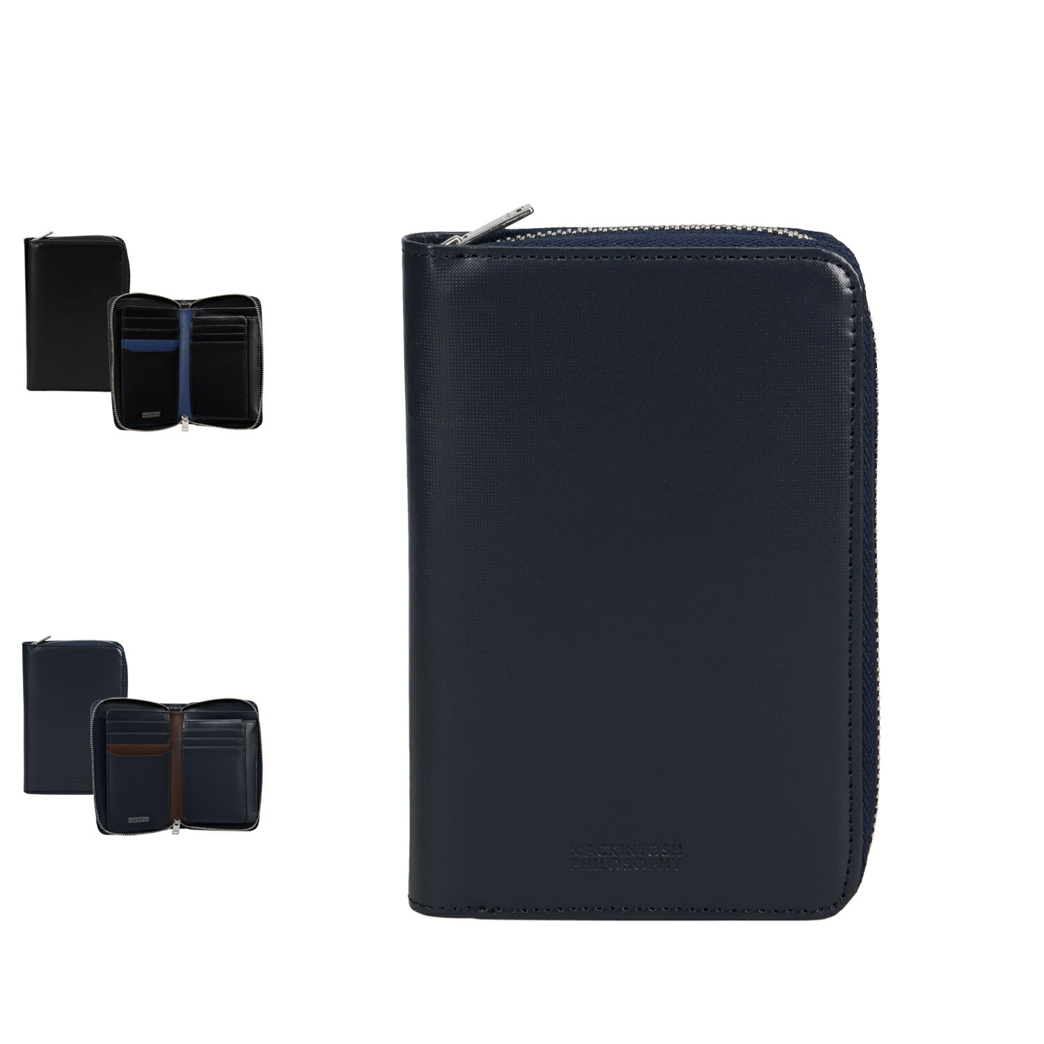 MACKINTOSH PHILOSOPHY マッキントッシュ フィロソフィー 財布 長財布 メンズ BOX小銭入れ付き 本革 薄い コンパクト ブラック ネイビー 黒 MAPW-00621